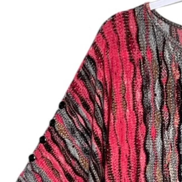 Clara Sun Woo Tunic Mixed Print Abstract Stretch Relaxed Bohemian Artsy Size L - Picture 8 of 14